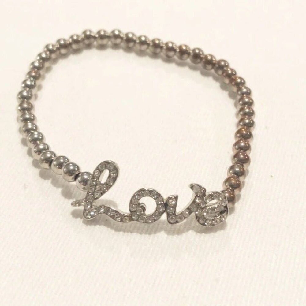 Love Beaded Stretch Bracelet NWOT
